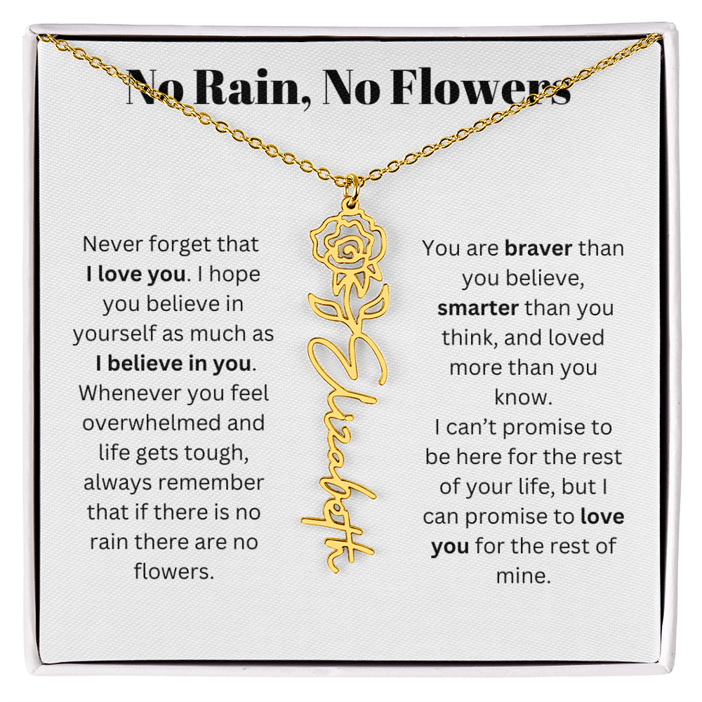 Personalized Flower Name Necklace 1