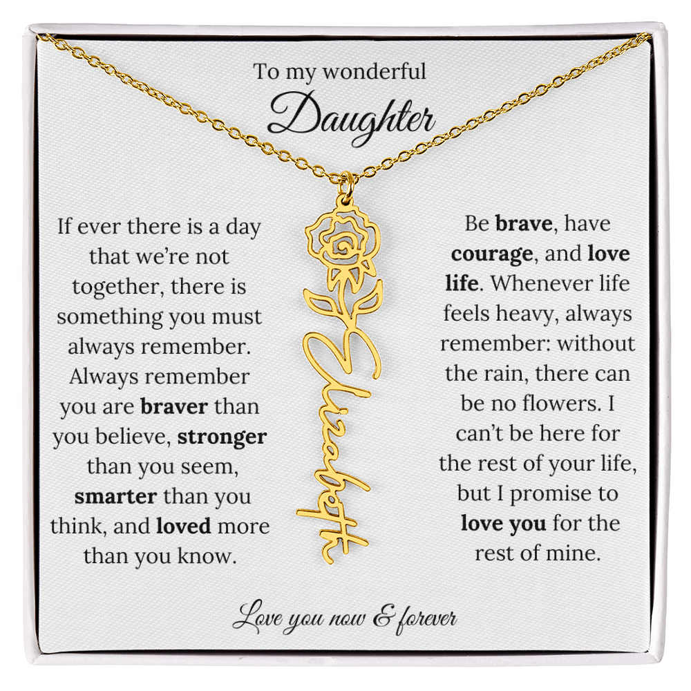Custom Floral Jewelry Gift For Daughter