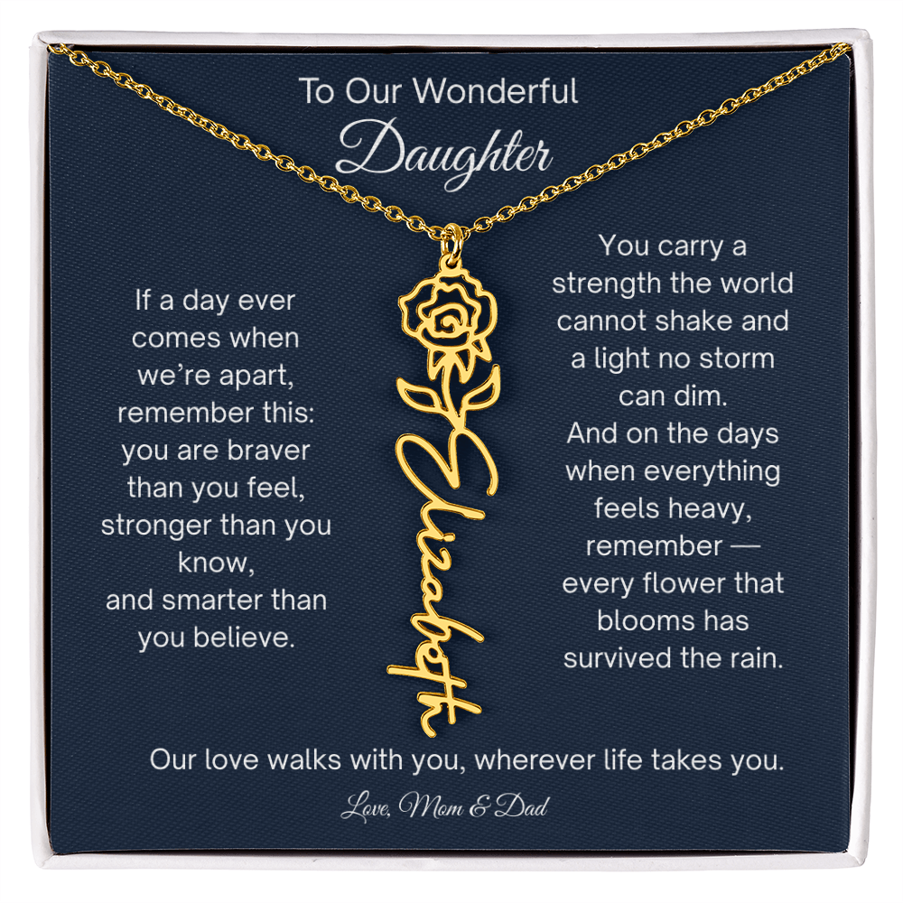 Personalized Daughter Necklace from Parents