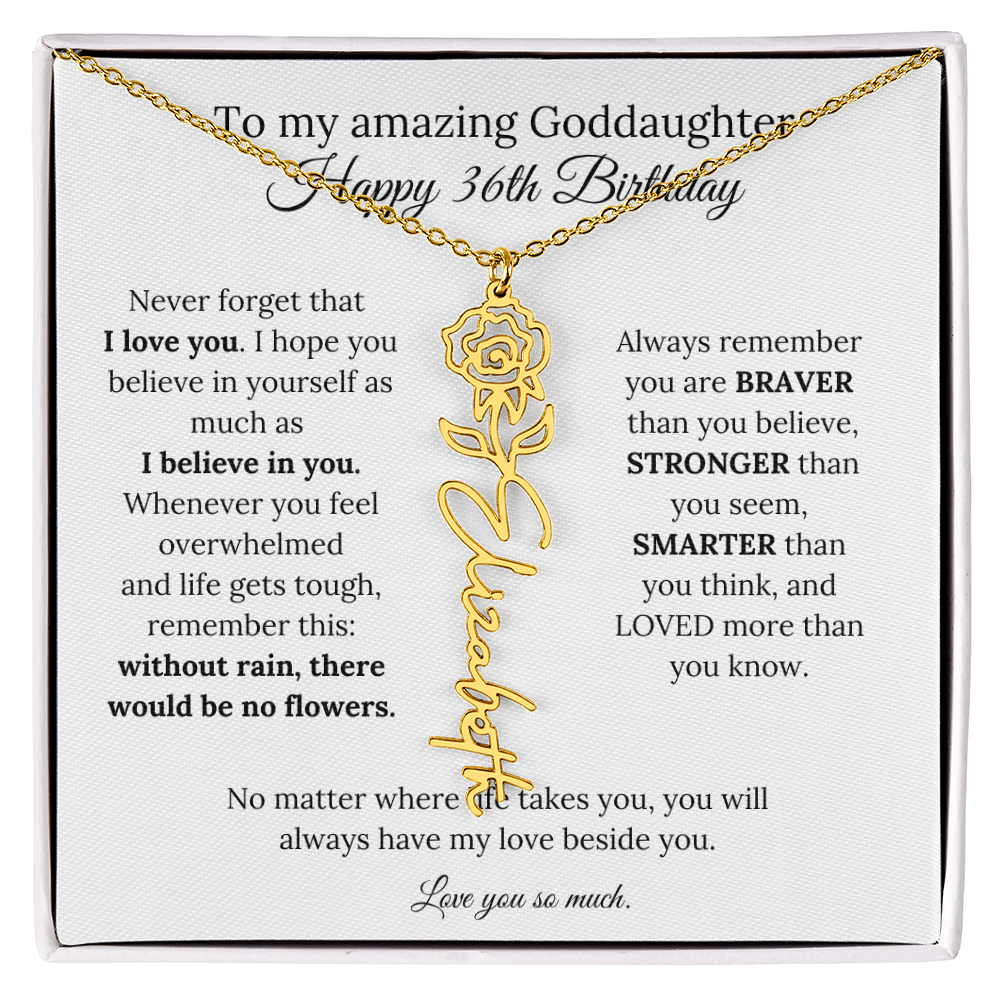 Happy 36th Birthday Gift for Goddaughter