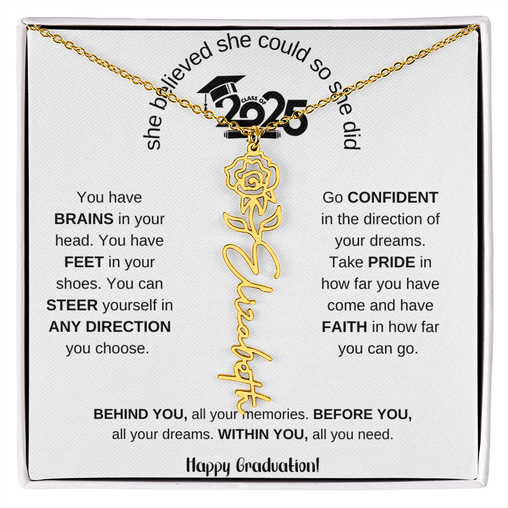 2025 Graduation Gift - Flower Name Necklace 6
