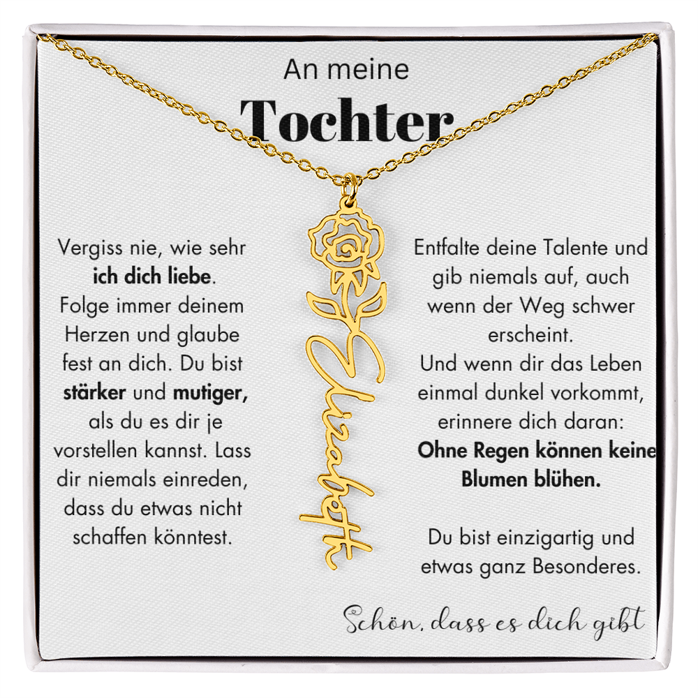 Für meine Tochter Schmuckkarte mit liebevoller Botschaft vergiss nie wie sehr ich dich liebe Erinnerung Weihnachten Geburtstag