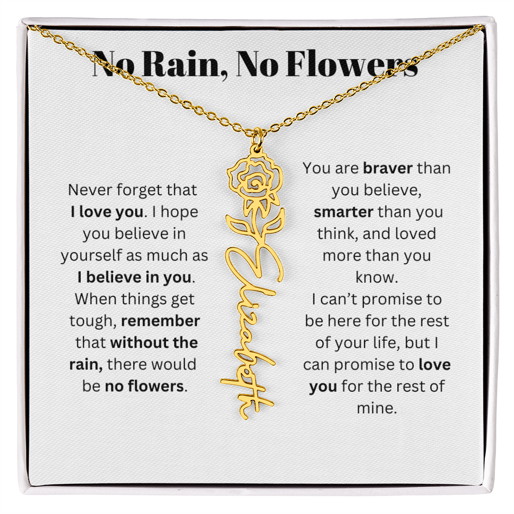 Personalized Flower Name Necklace 2