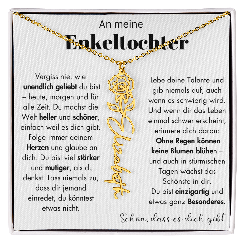 Geschenk Enkeltochter Schmuckkarte mit Spruch unendlich geliebt Mutmacher Erinnerung Weihnachten Geburtstag