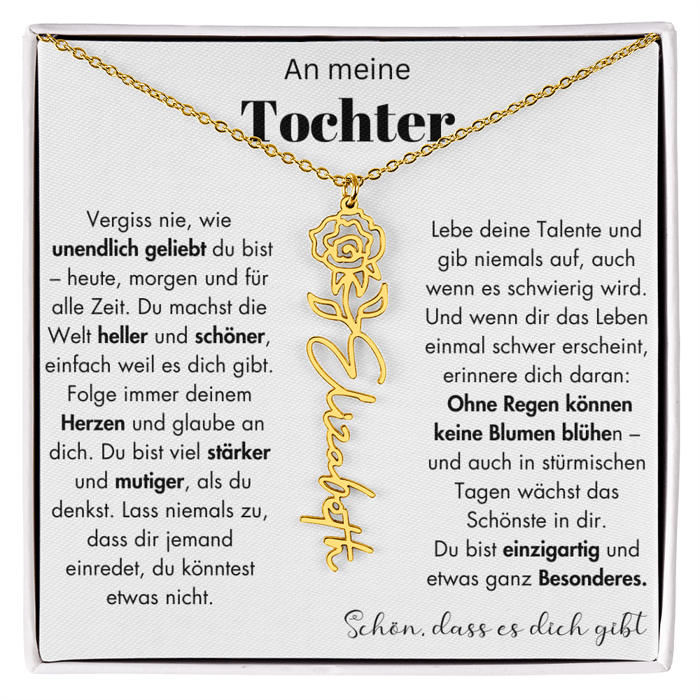 Geschenk Tochter Schmuckkarte mit Spruch unendlich geliebt Mutmacher Erinnerung Weihnachten Geburtstag