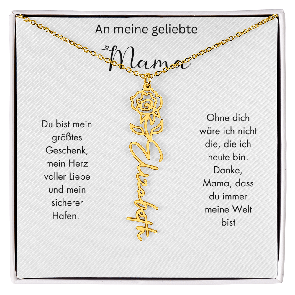 Personalisierte Geburtsblumen Kette für Mama