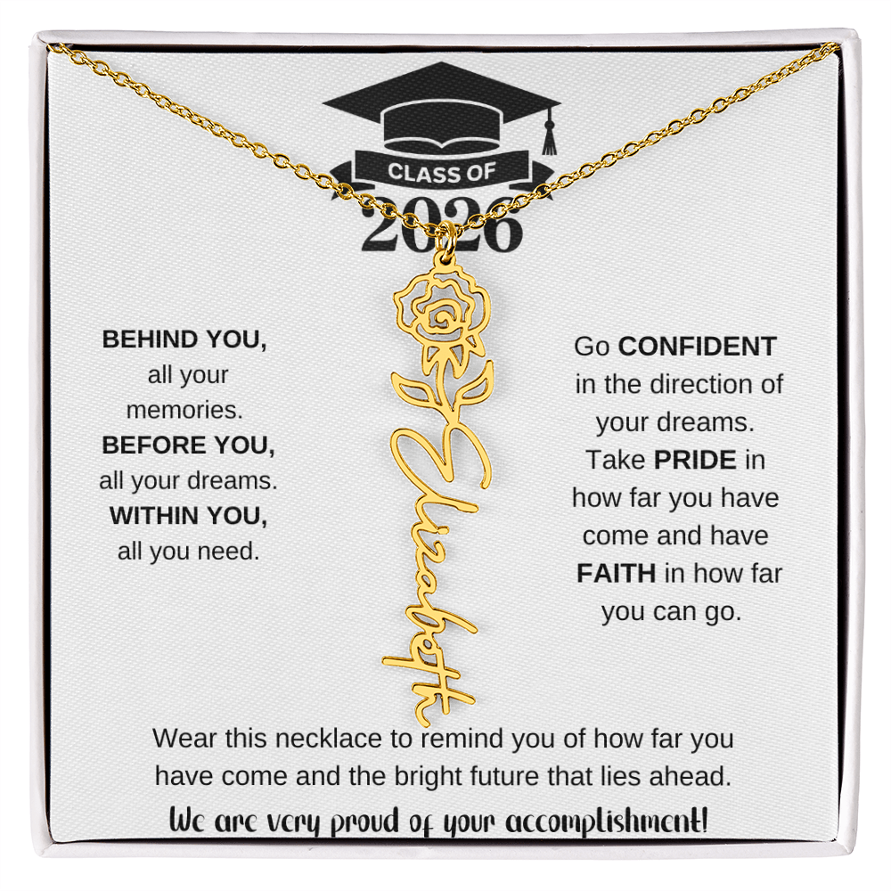 2026 Graduation Name Necklace