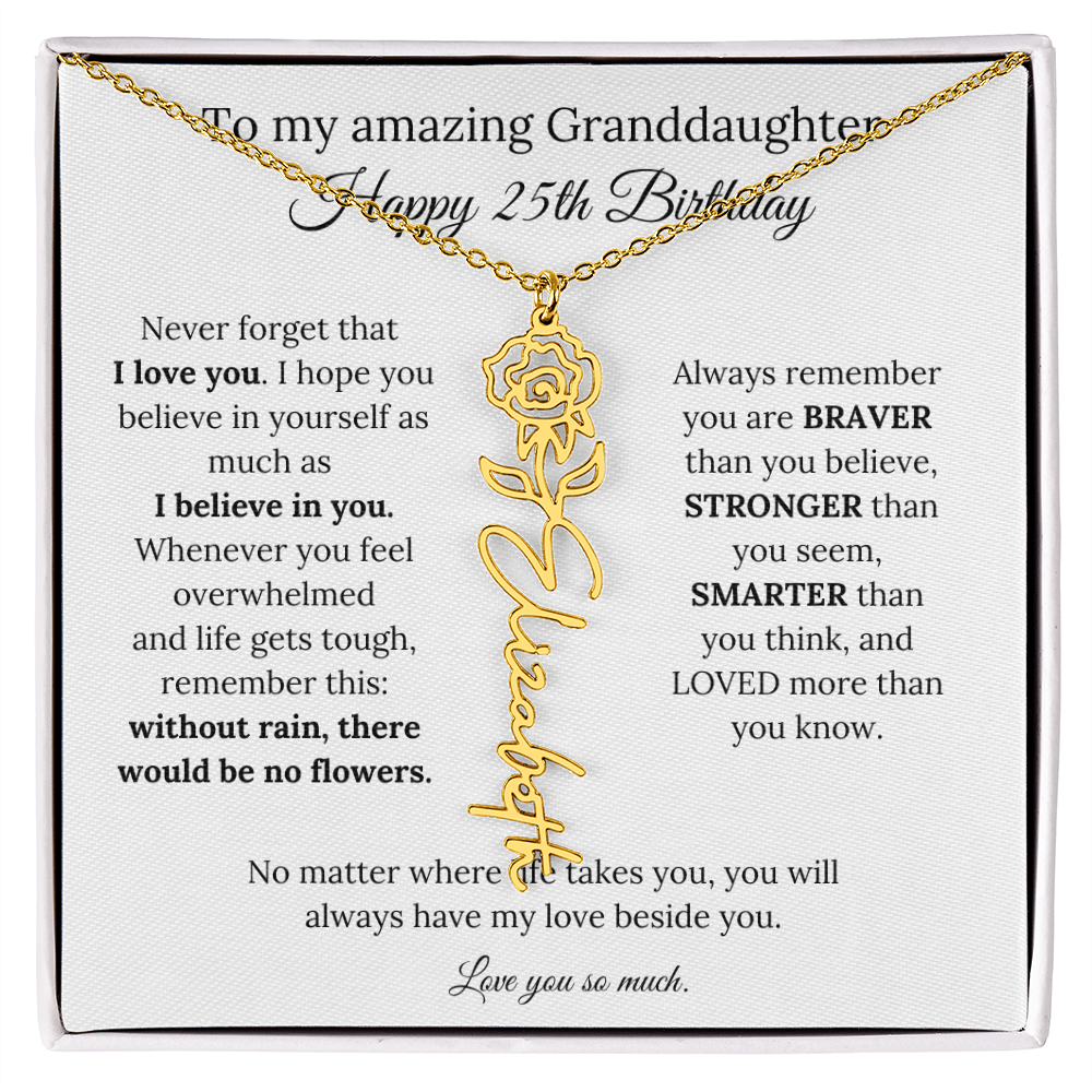 Happy 25th Birthday Gift for Granddaughter