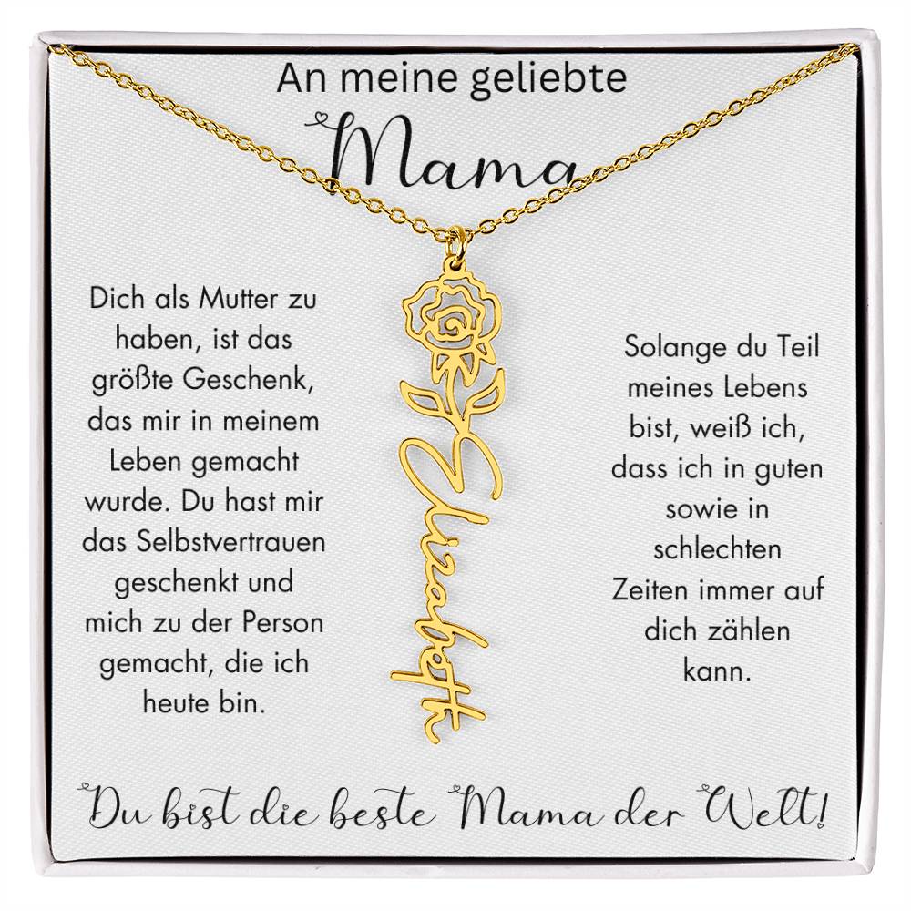 Geburtsblumen Namenskette für Mama
