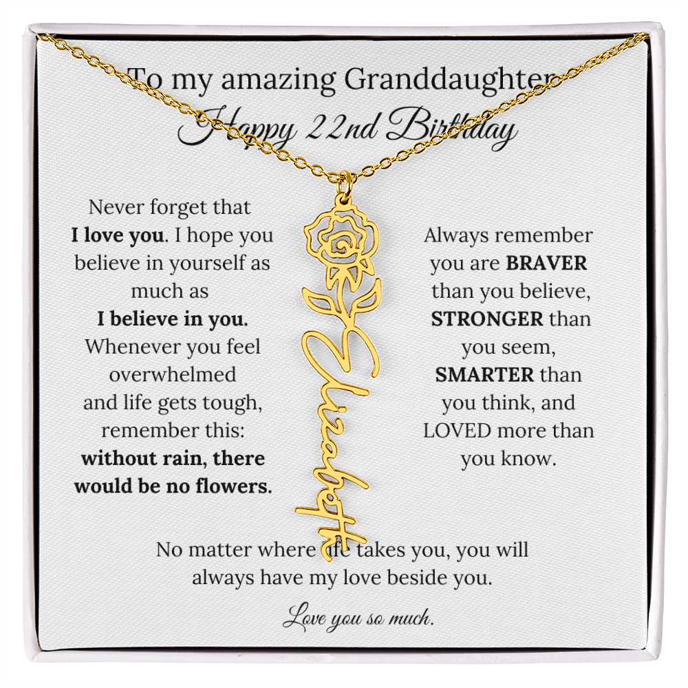 Happy 22nd Birthday Gift for Granddaughter