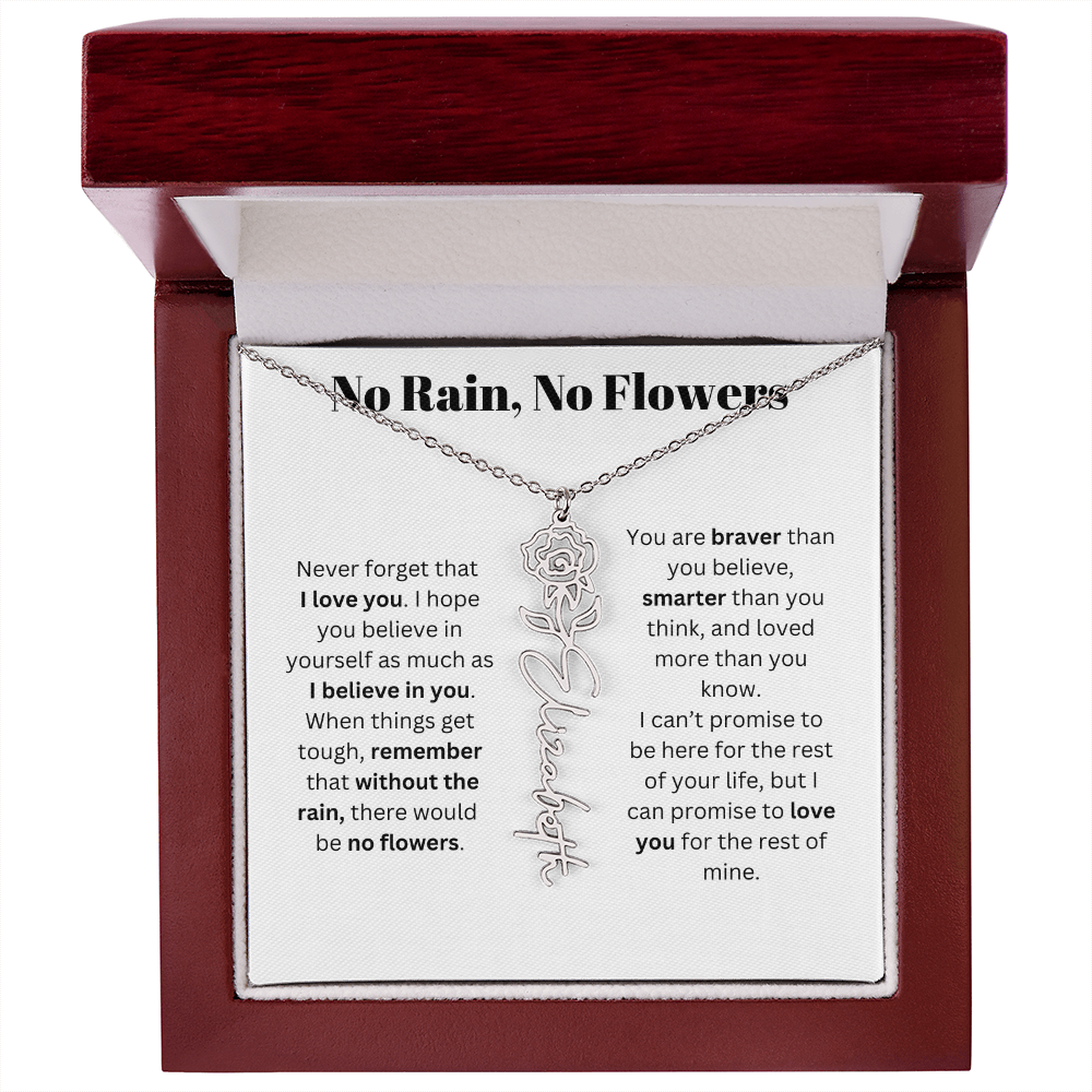 Personalized Flower Name Necklace 2