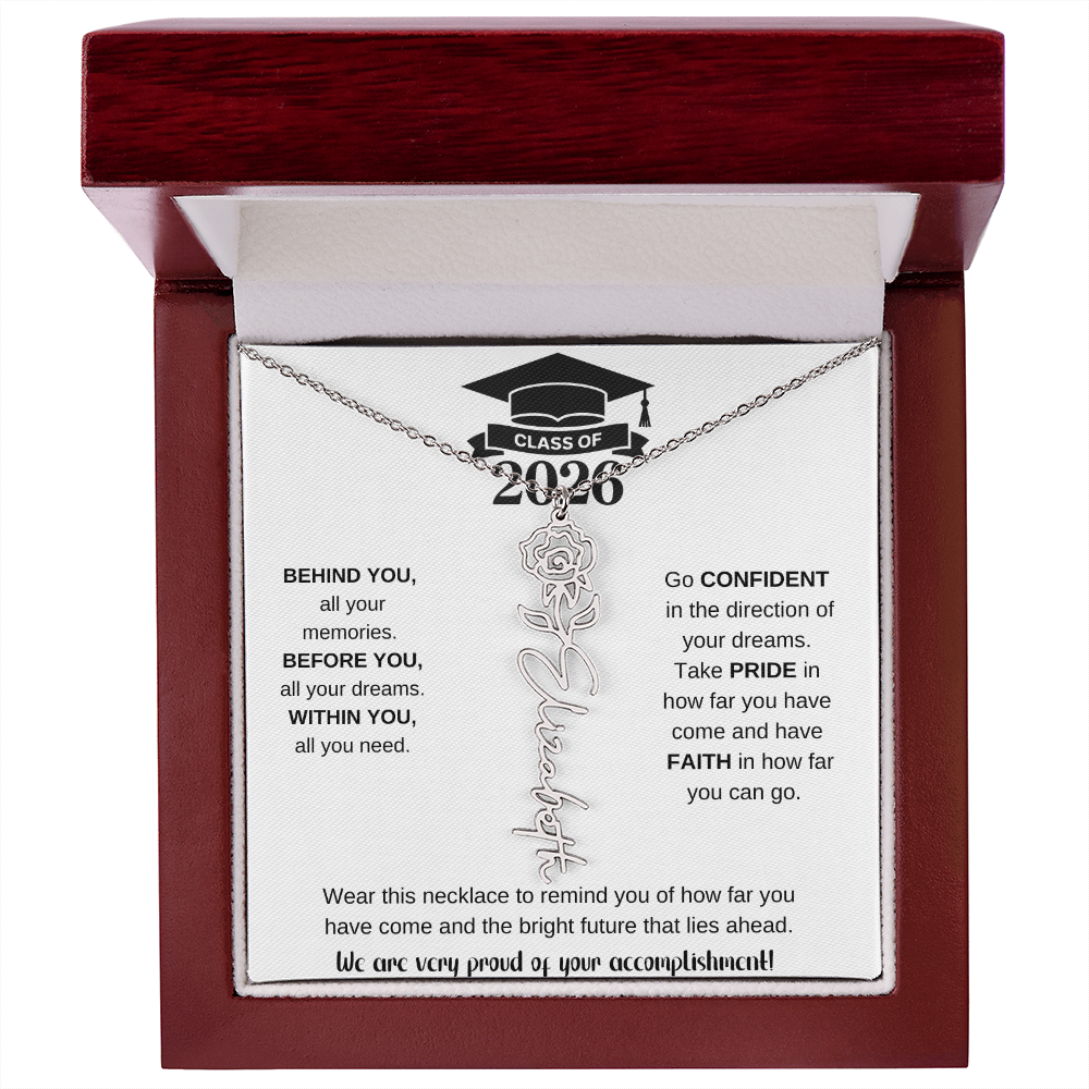 2026 Graduation Name Necklace