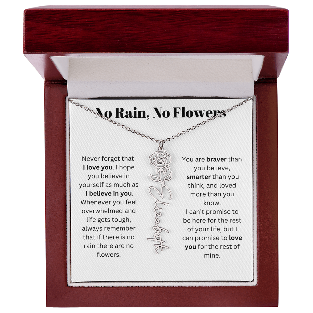 Personalized Flower Name Necklace 1