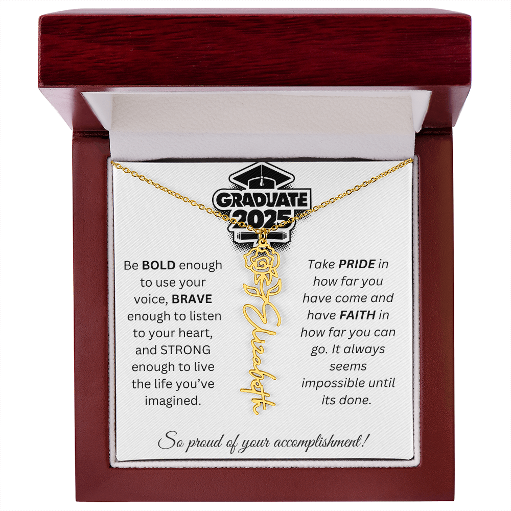 2025 Graduation Gift - Flower Name Necklace 1