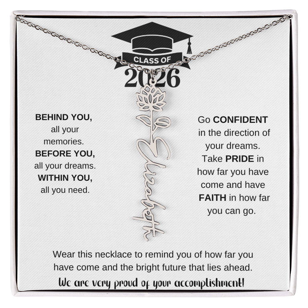 2026 Graduation Name Necklace