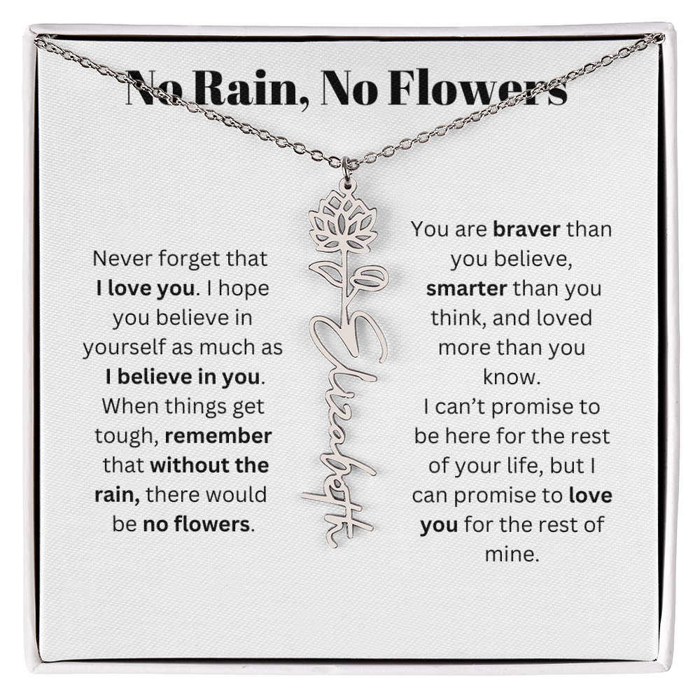 Personalized Flower Name Necklace 2