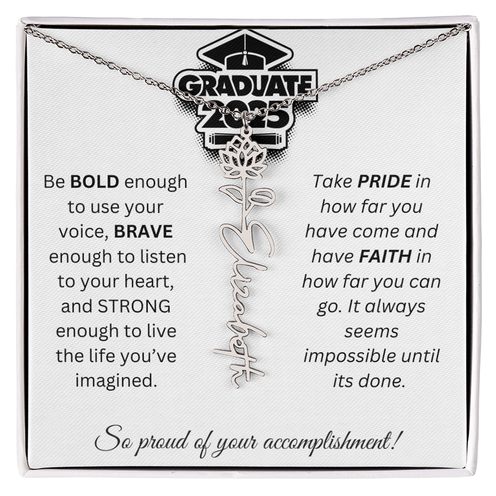 2025 Graduation Gift - Flower Name Necklace 1