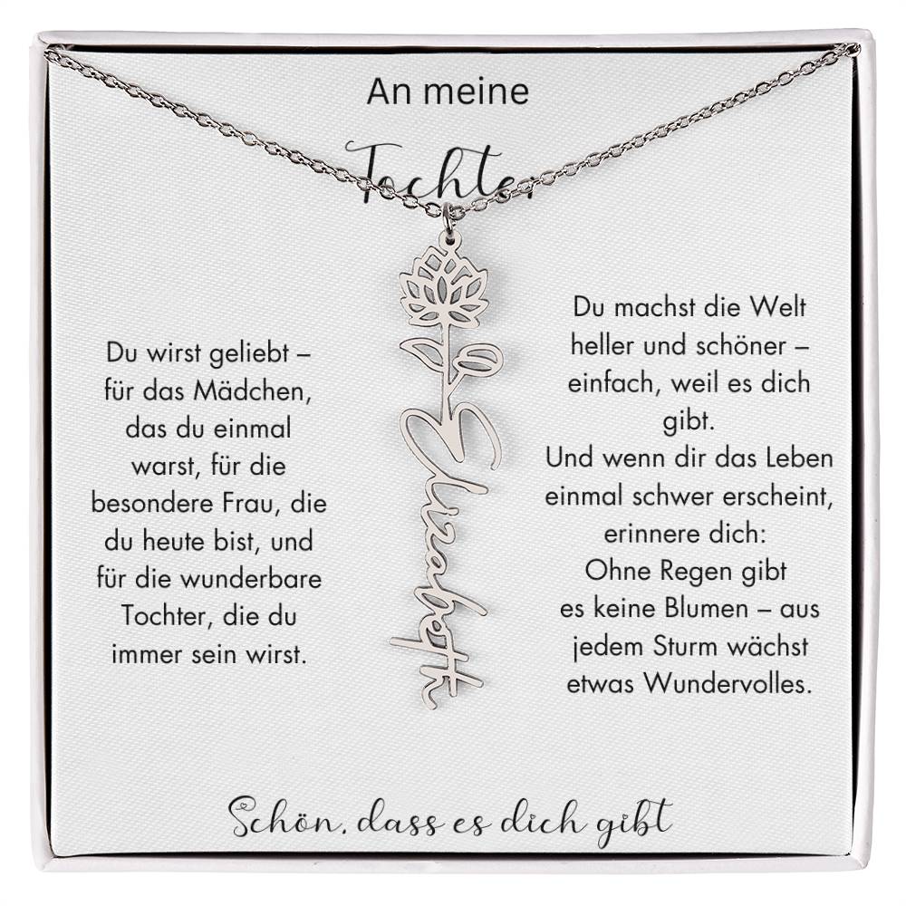 Geburtsblumenkette für erwachsene Tochter