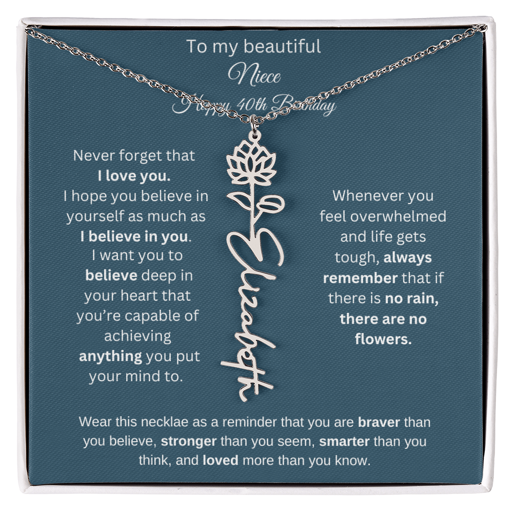 To My Beautiful Niece 40th Birthday