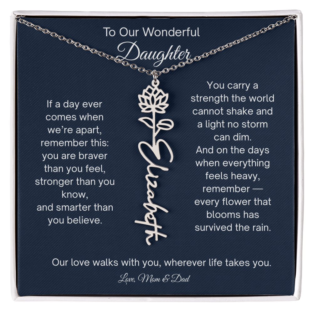 Personalized Daughter Necklace from Parents