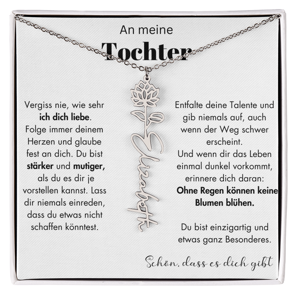 Für meine Tochter Schmuckkarte mit liebevoller Botschaft vergiss nie wie sehr ich dich liebe Erinnerung Weihnachten Geburtstag