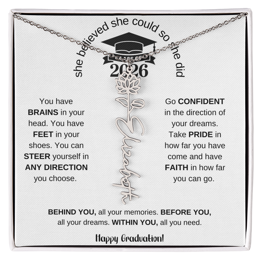 2026 Graduation Name Necklace