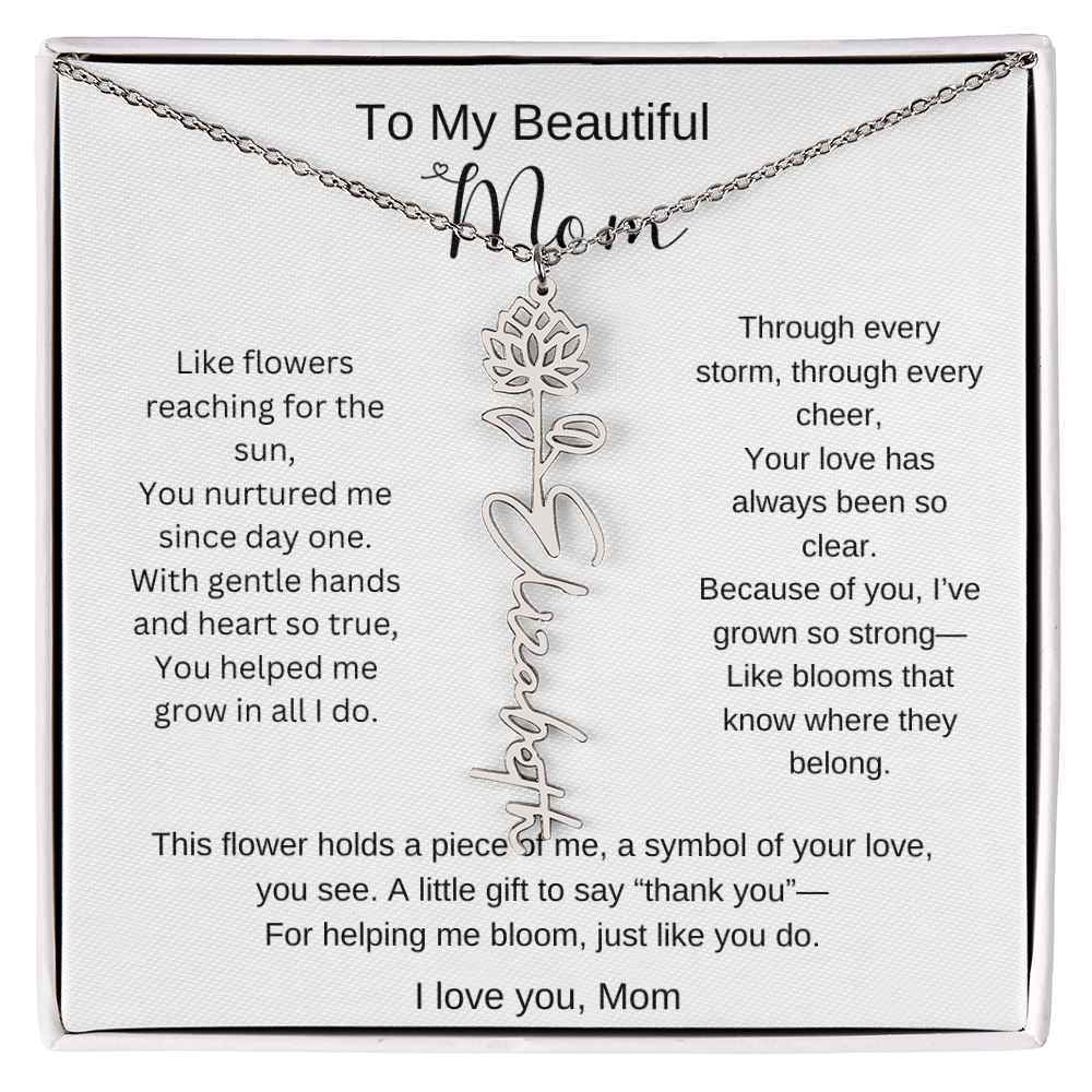 Personalized Mother's Day Necklace Gift for Mom