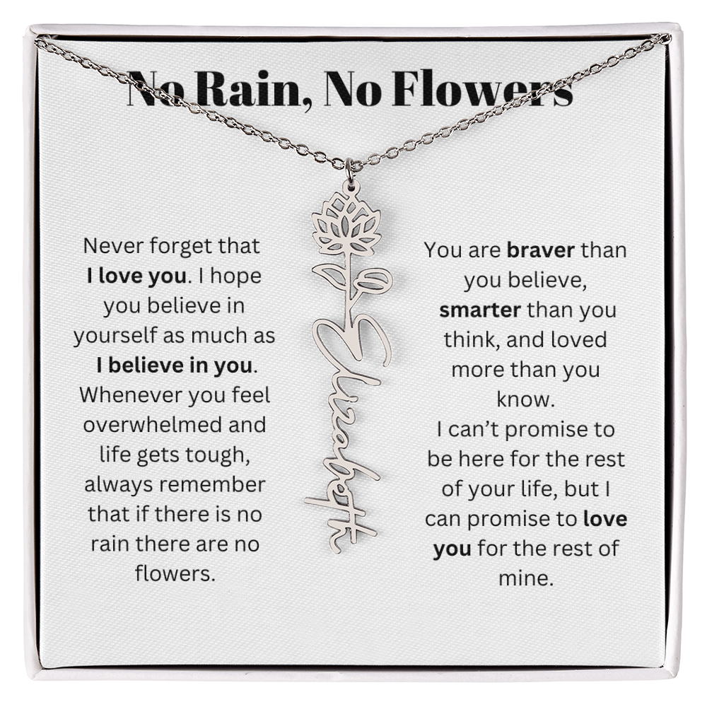 Personalized Flower Name Necklace 1