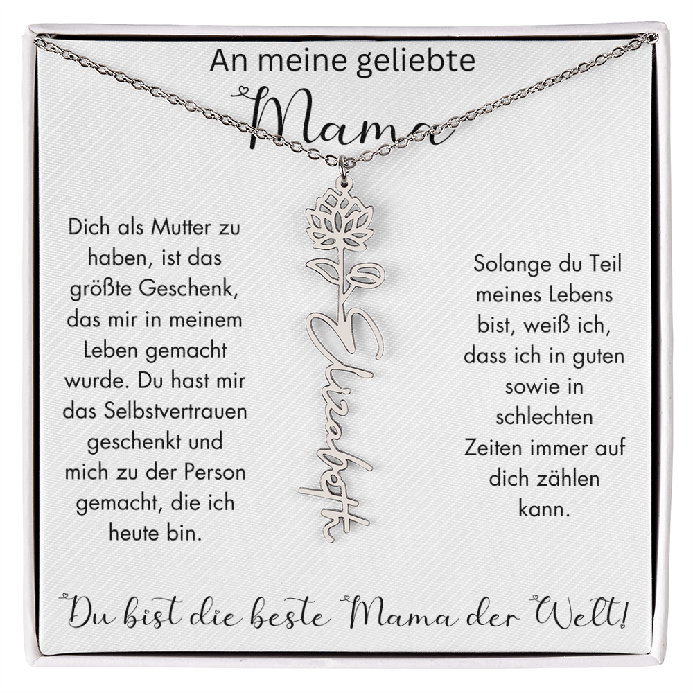 Geburtsblumen Namenskette für Mama