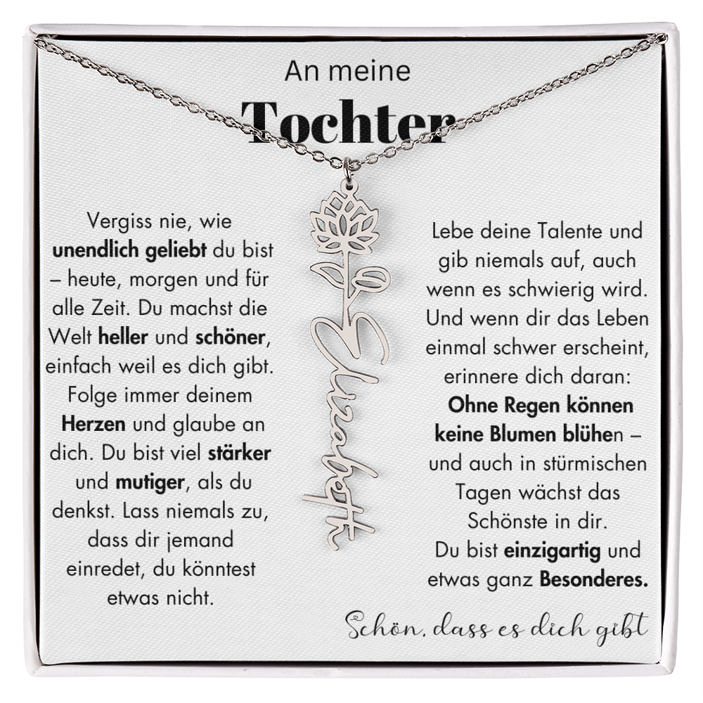 Geschenk Tochter Schmuckkarte mit Spruch unendlich geliebt Mutmacher Erinnerung Weihnachten Geburtstag