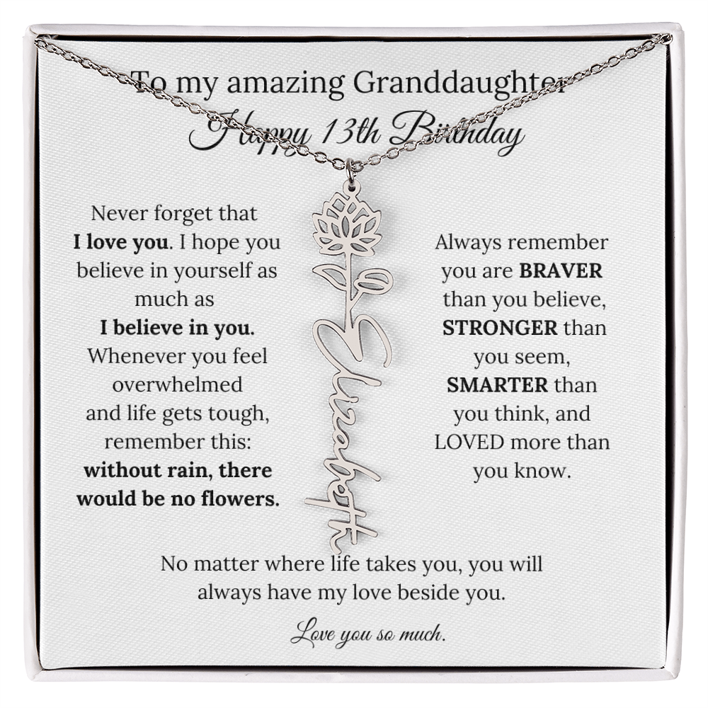 Happy 13th Birthday Gift for Granddaughter