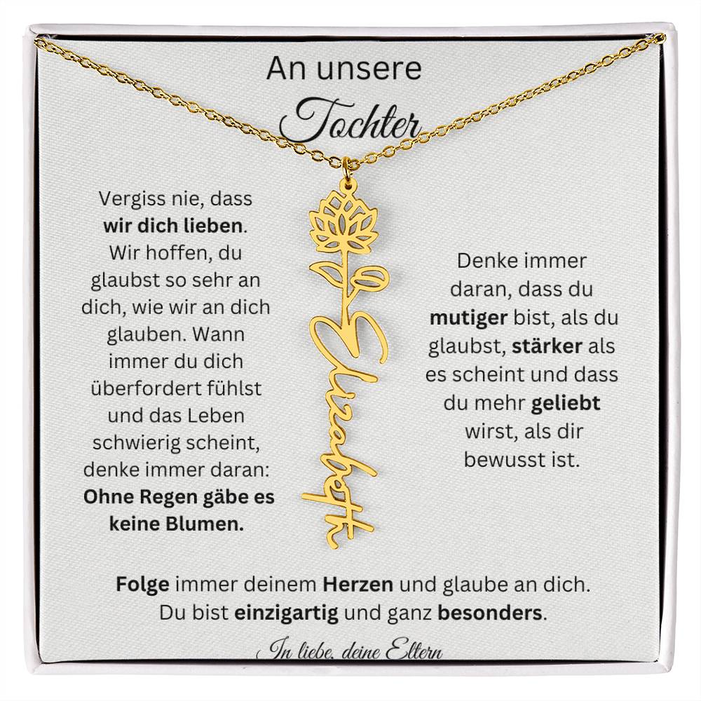 Weihnachtsgeschenk Eltern an Tochter