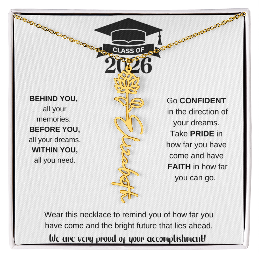 2026 Graduation Name Necklace