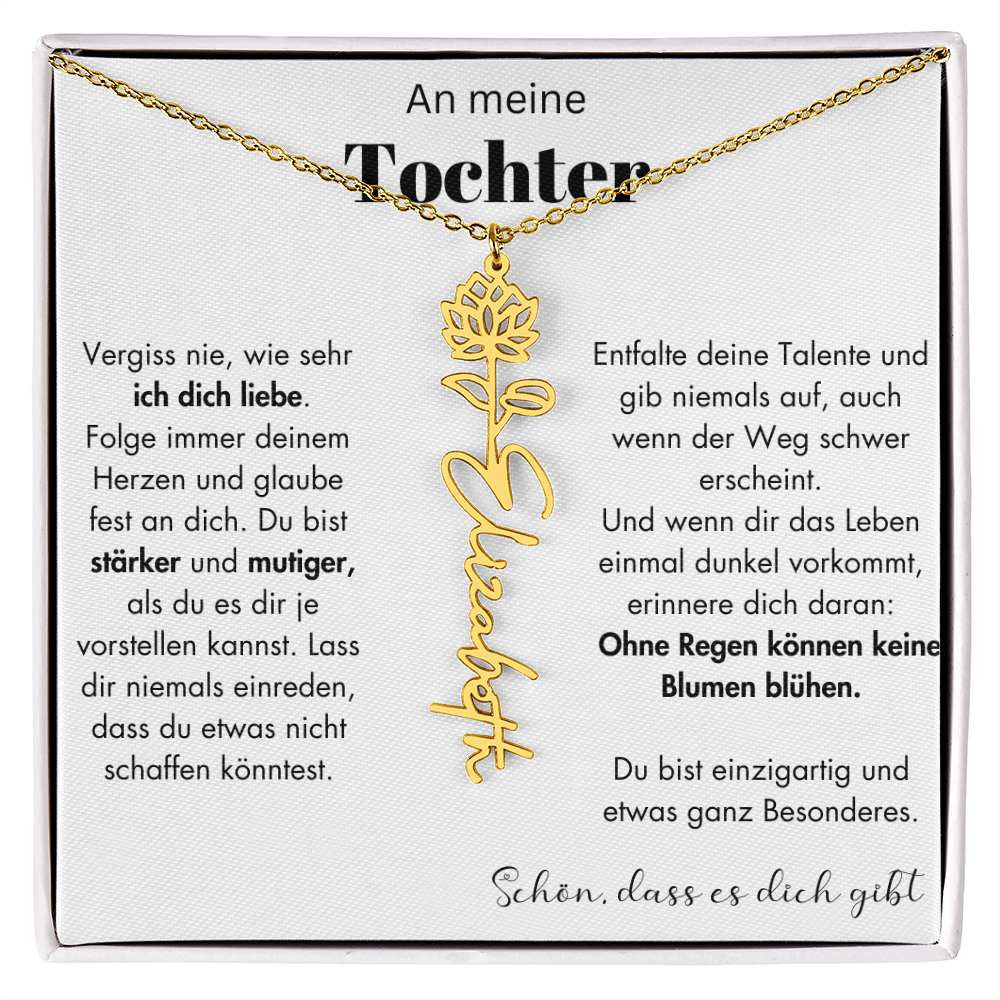 Für meine Tochter Schmuckkarte mit liebevoller Botschaft vergiss nie wie sehr ich dich liebe Erinnerung Weihnachten Geburtstag