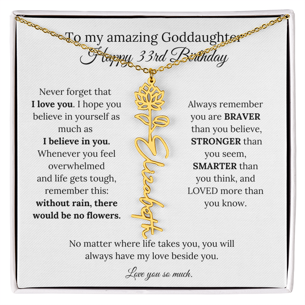 Happy 33rd Birthday Gift for Goddaughter