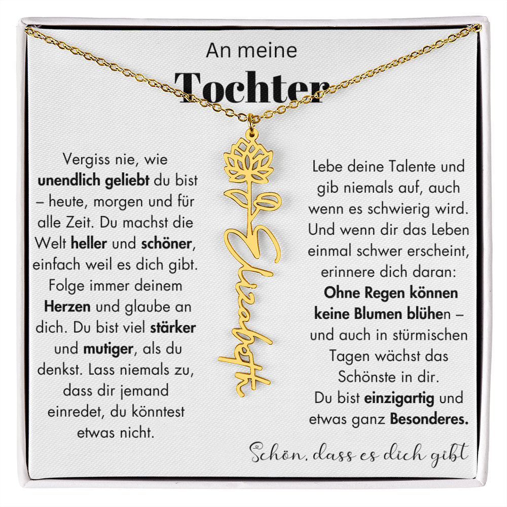 Geschenk Tochter Schmuckkarte mit Spruch unendlich geliebt Mutmacher Erinnerung Weihnachten Geburtstag