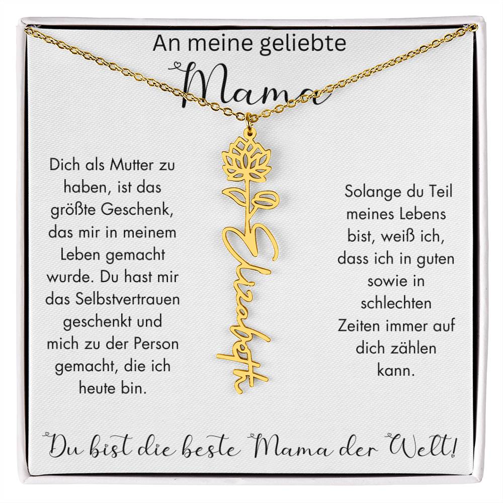 Geburtsblumen Namenskette für Mama
