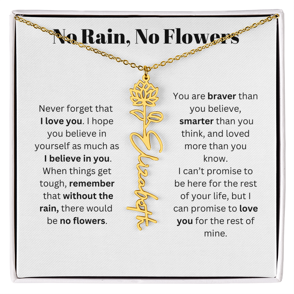 Personalized Flower Name Necklace 2