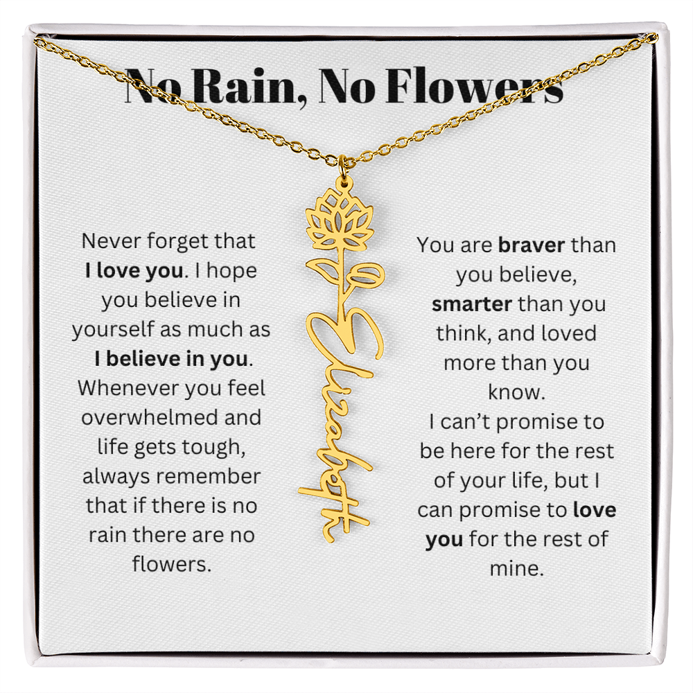 Personalized Flower Name Necklace 1