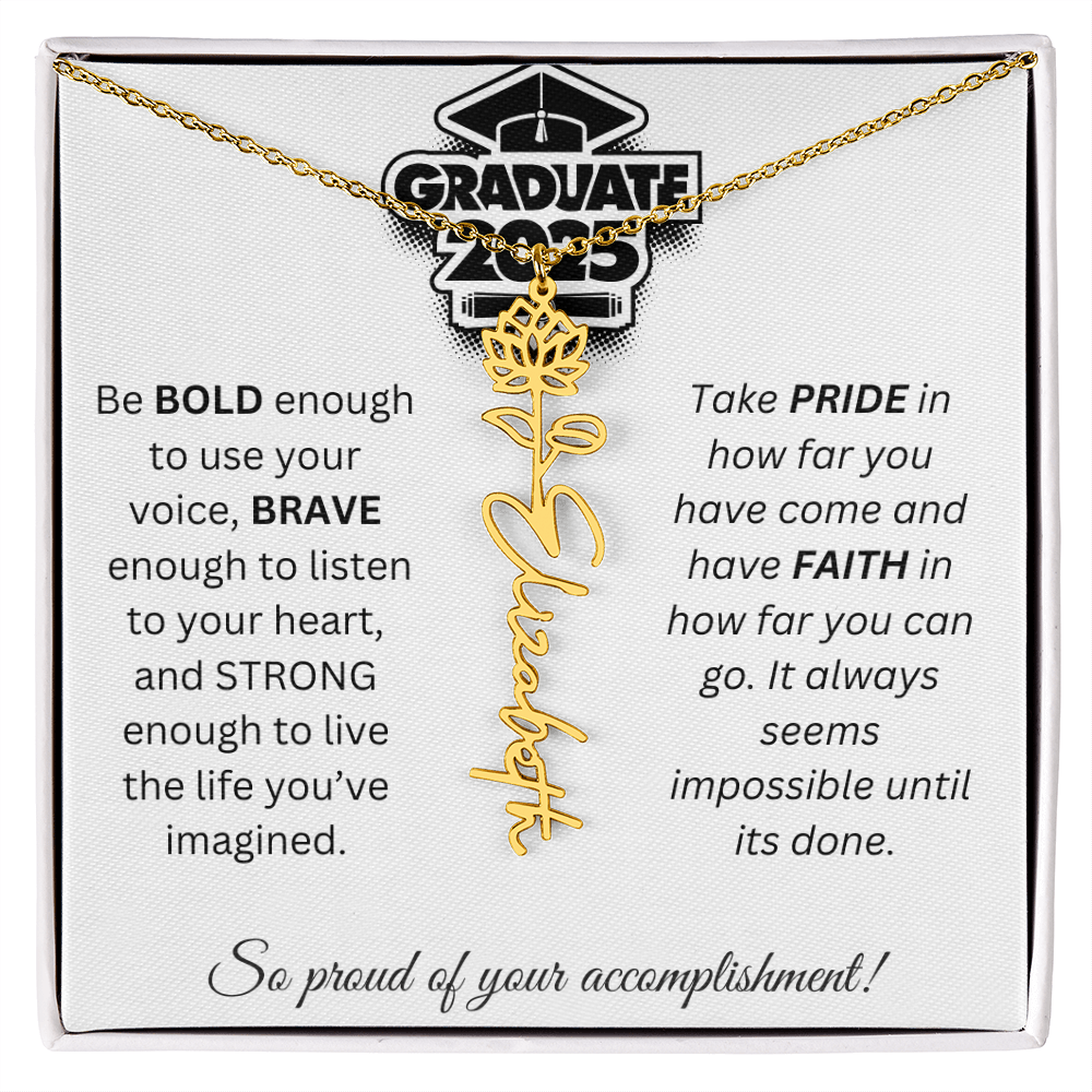 2025 Graduation Gift - Flower Name Necklace 1