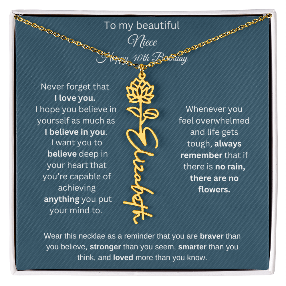 To My Beautiful Niece 40th Birthday