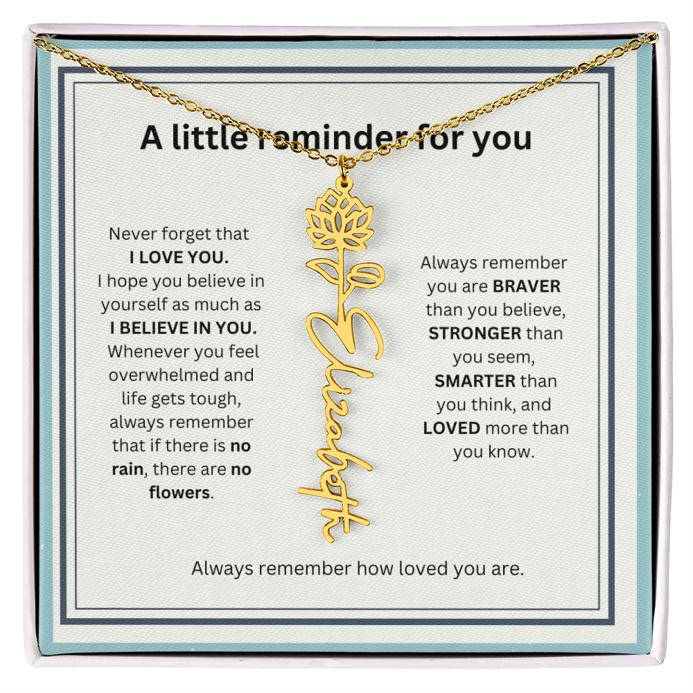 A Little Reminder Of You | Birth Flower Name Necklace