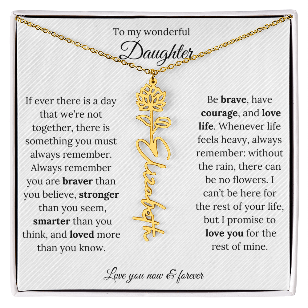 Custom Floral Jewelry Gift For Daughter