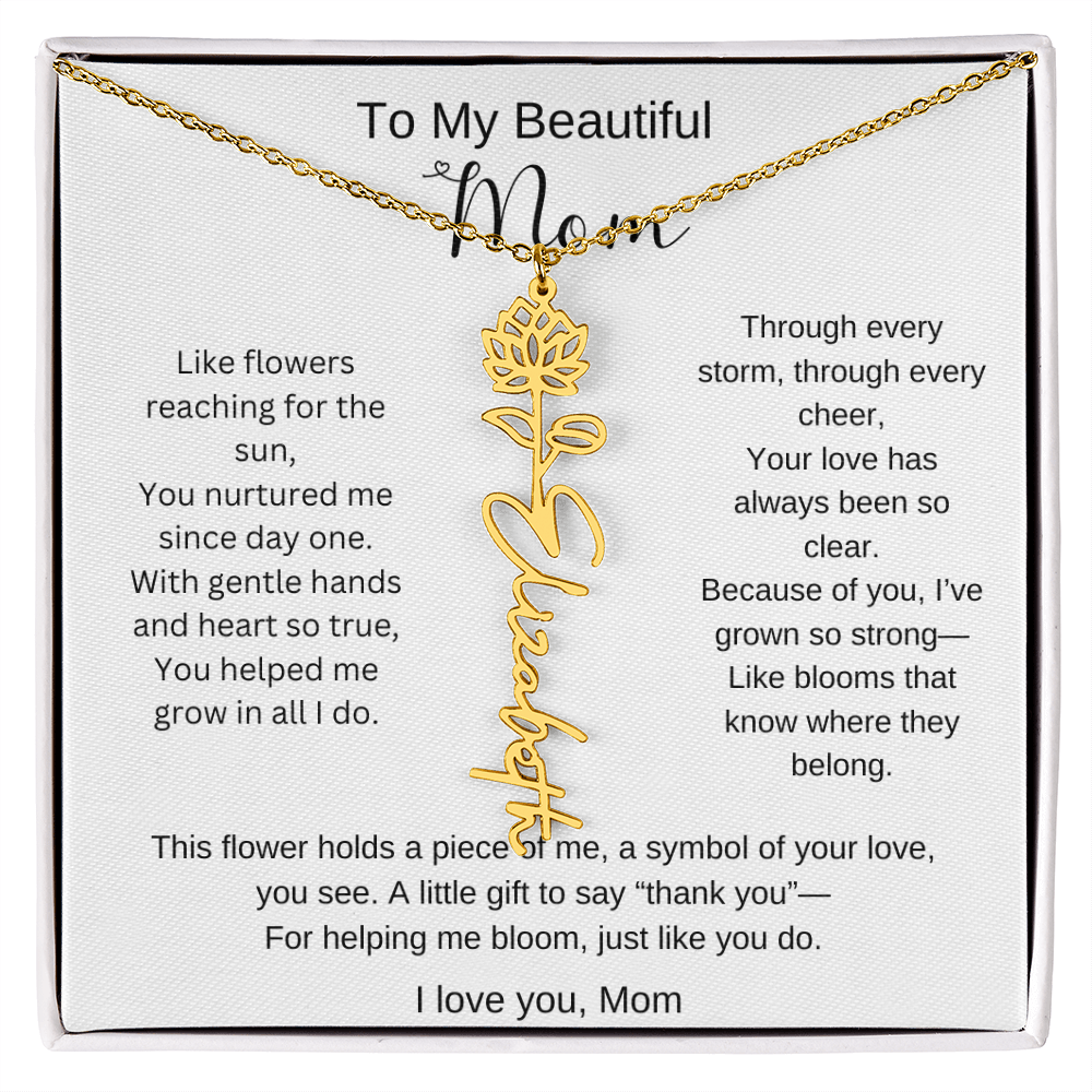 Personalized Mother's Day Necklace Gift for Mom