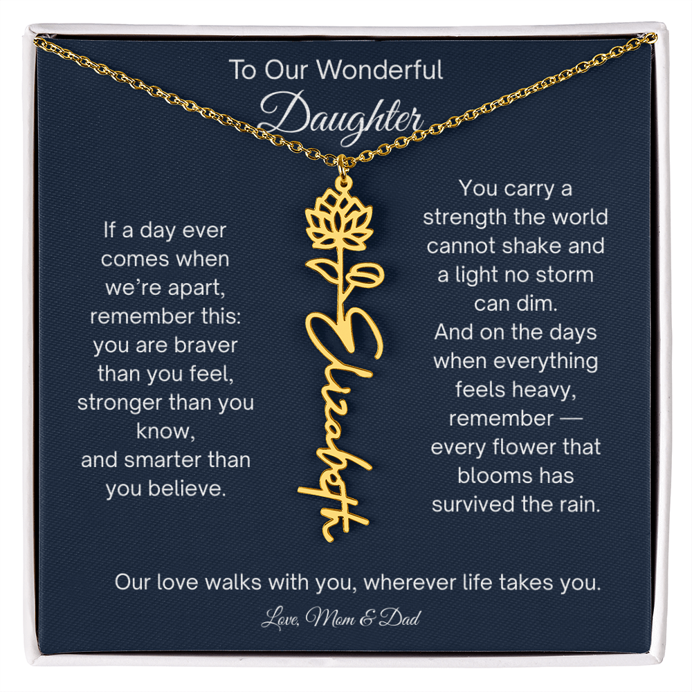 Personalized Daughter Necklace from Parents
