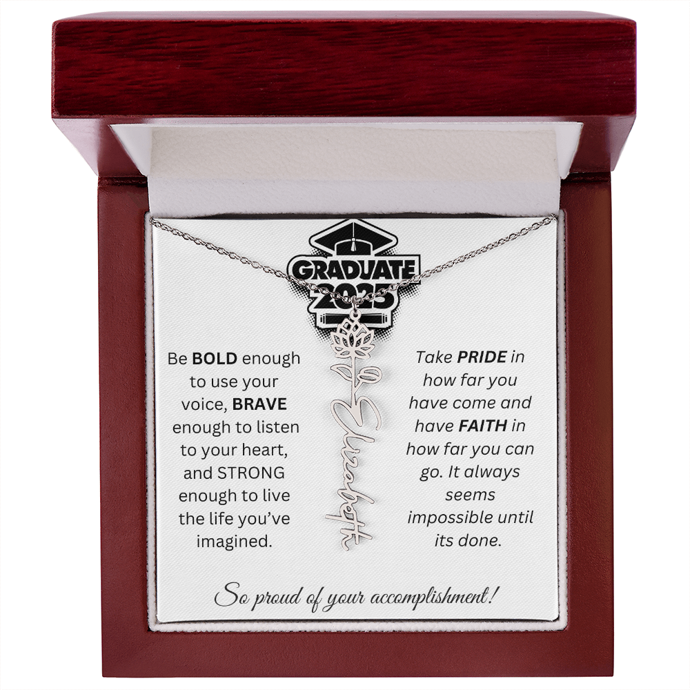 2025 Graduation Gift - Flower Name Necklace 1