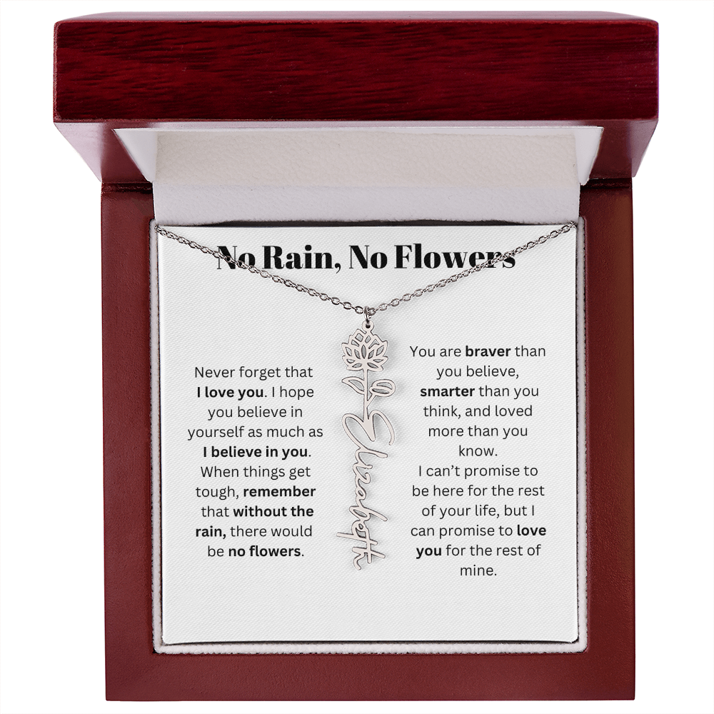 Personalized Flower Name Necklace 2