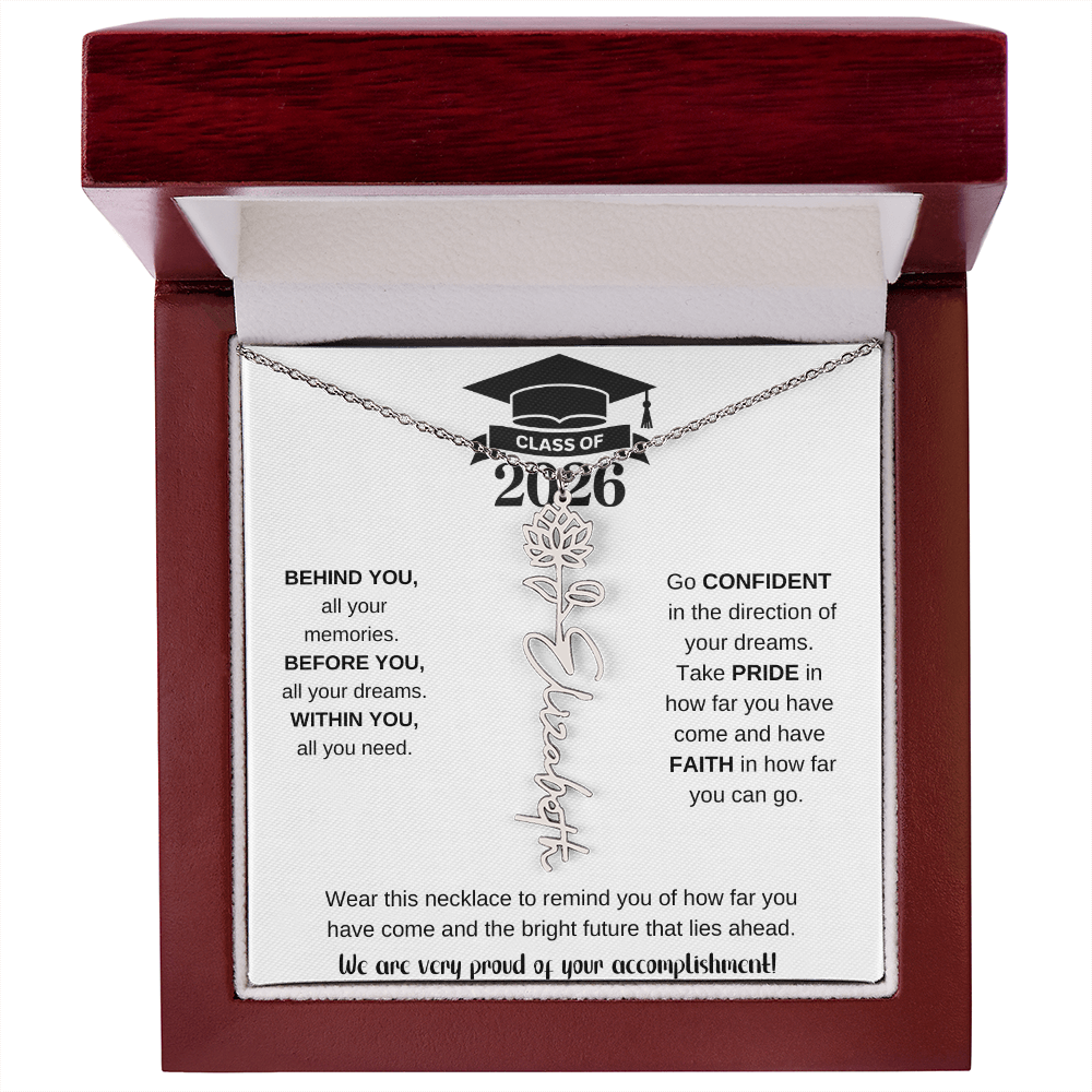 2026 Graduation Name Necklace