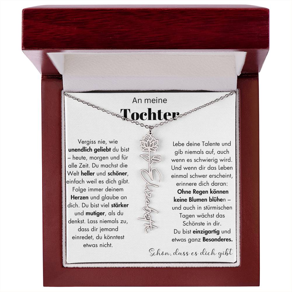 Geschenk Tochter Schmuckkarte mit Spruch unendlich geliebt Mutmacher Erinnerung Weihnachten Geburtstag