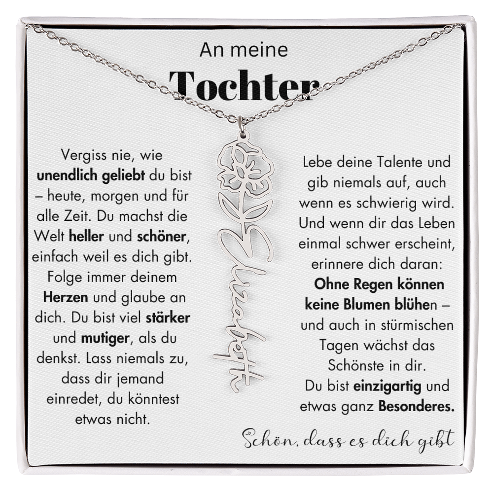 Geschenk Tochter Schmuckkarte mit Spruch unendlich geliebt Mutmacher Erinnerung Weihnachten Geburtstag
